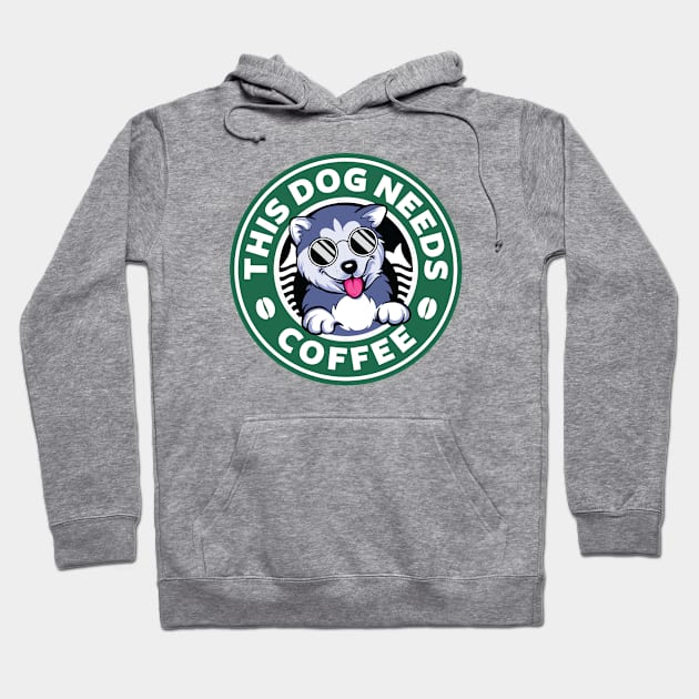 Dog Needs Coffee Hoodie by spacedowl